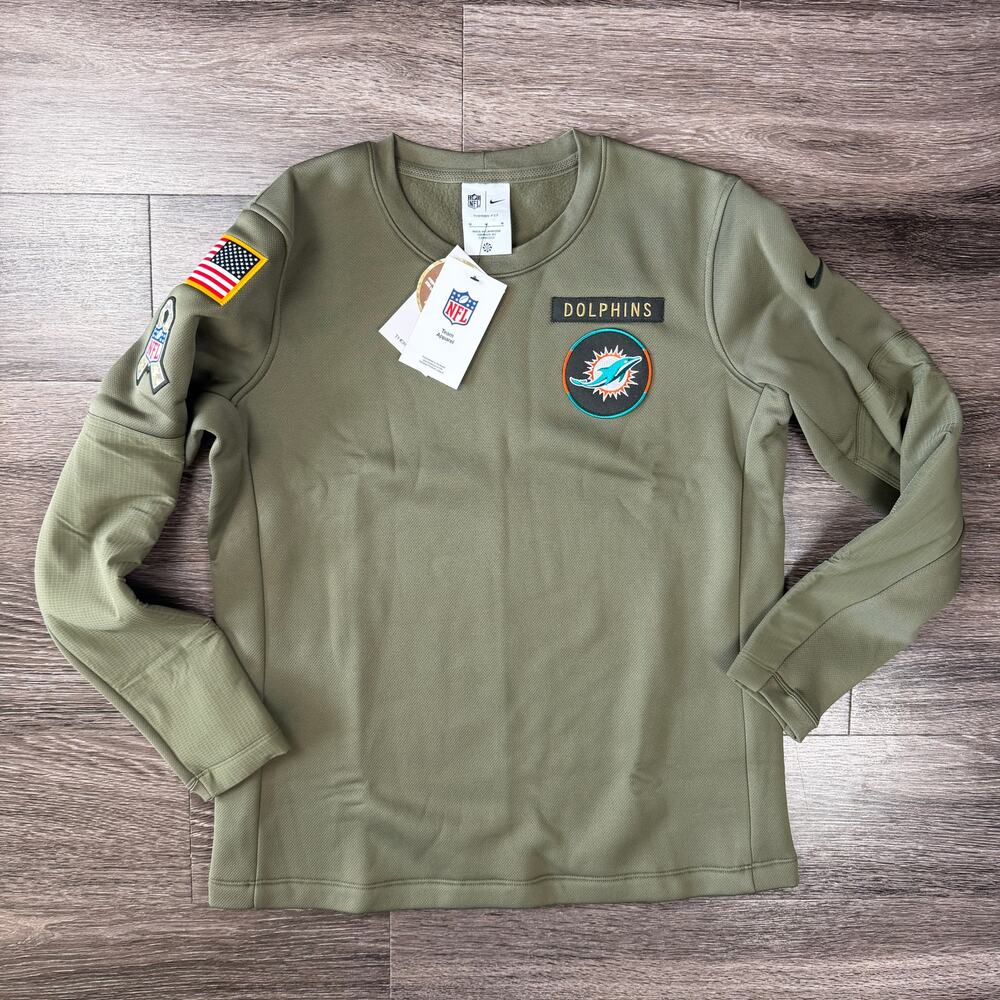 Nike Miami Dolphins Salute to Service Therma-FIT Sweatshirt Women's M NWT